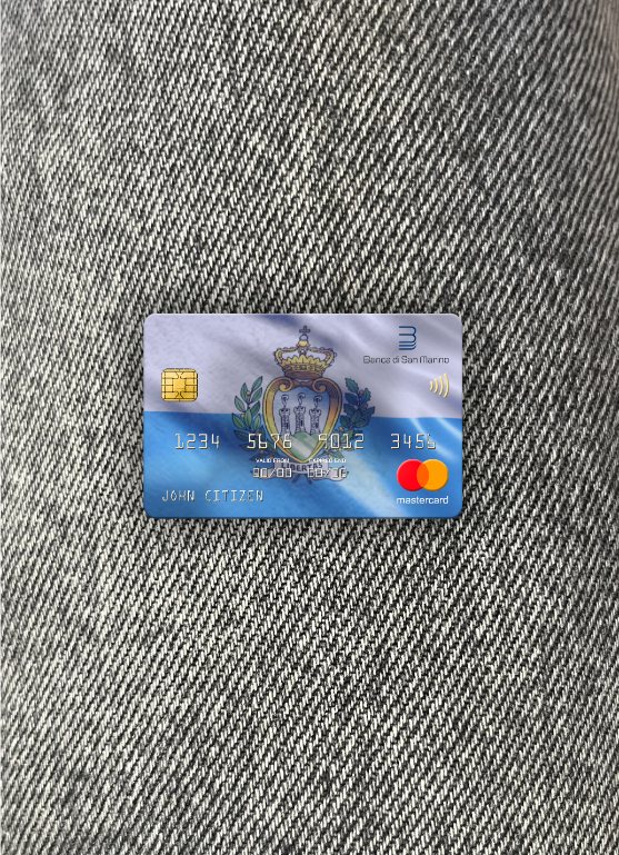 Download San Marino Banca di San Marino bank mastercard photolook front Photoshop template